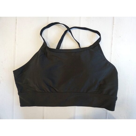 Women's Black Strappy Back Sports Bra - Size XL, NWOT - Picture 1 of 3